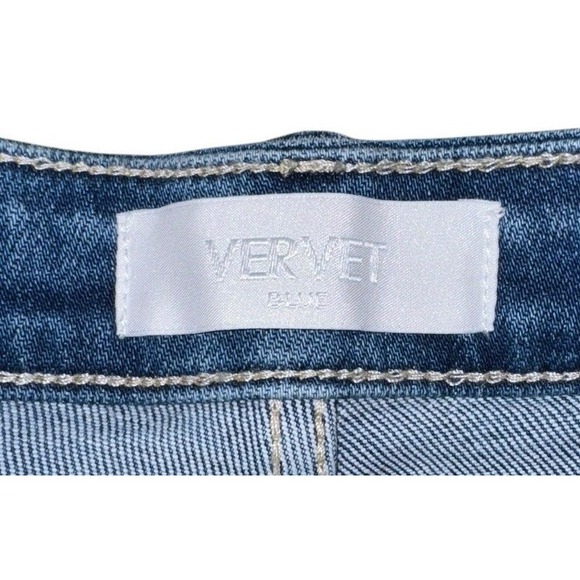 Vervet Womens Size 28 Button Fly Distressed Ripped Ankle Skinny Denim Blue Jeans - Picture 11 of 13